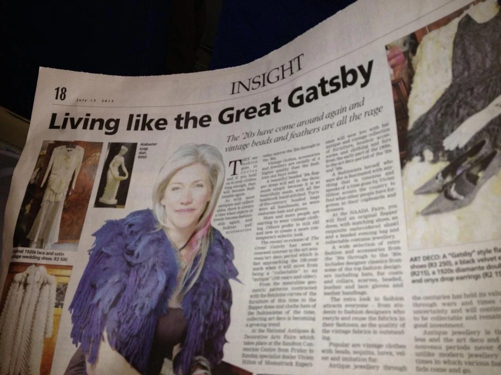 “Living Like The Great Gatsby” — Vivien Hilton featured at the National Antiques & Decorative Arts Fair